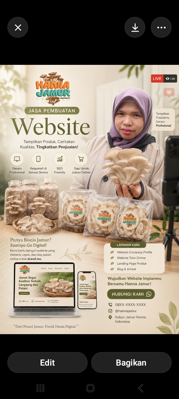 Jamur Segar, Untuk Semua Masakanmu!